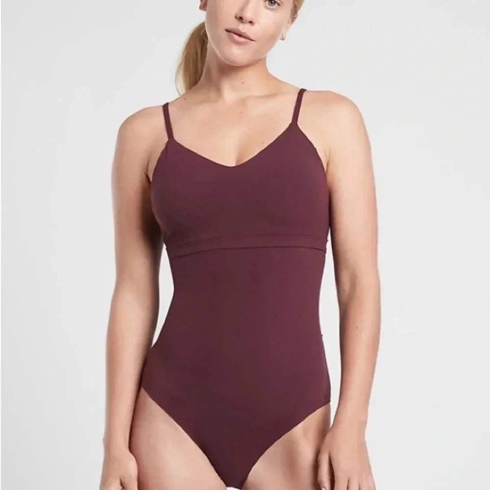 ATHLETA Aerial Bodysuit Burgundy size XS